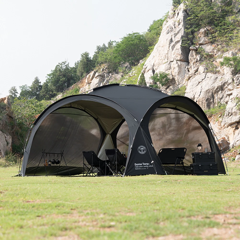 Description Picture 4 of itemOutdoor Silver Coated Canopy Rainproof And Sunscreen Self-driving PU3000MM Waterproof BBQ Sun Shelter Camping Sunshade Tent Dome