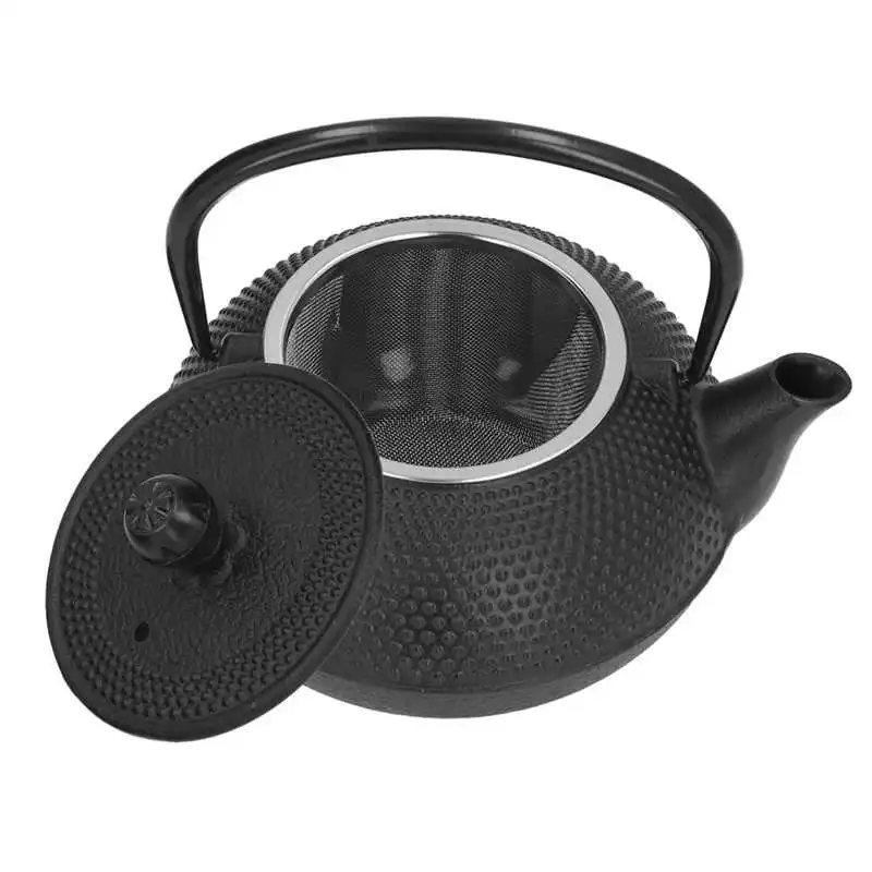 

Japanese Teakettle Black 800ml Capacity Antique Exquisite Craft Cast Iron Teapot Set for Home for Office