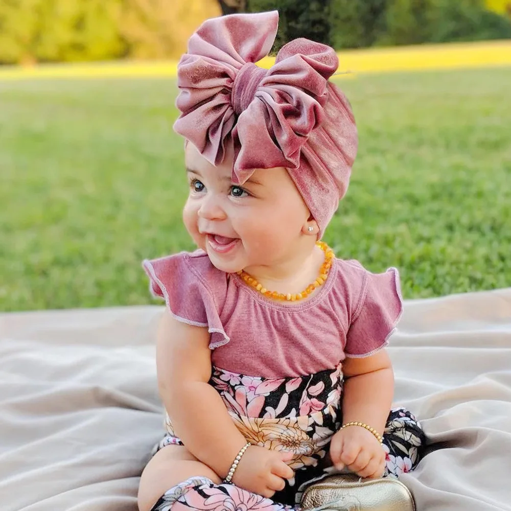 

Winter Autumn Baby Hat Kids Beanie Warm Velvet Boys Girls Hat Big Bow Cap Baby Accessories Newborn Photography Props Headwear