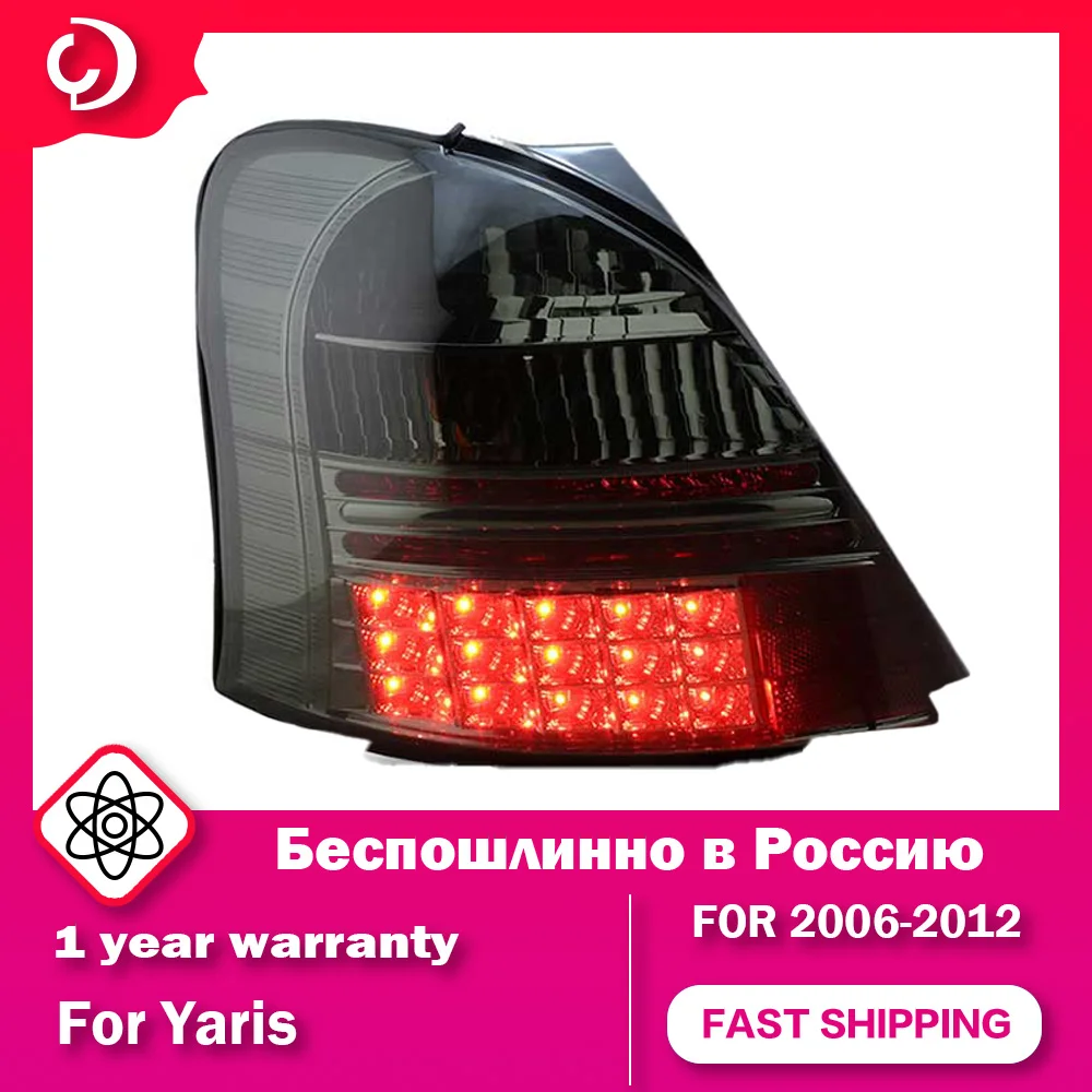 Taillights For Toyota Yaris Tail Lamp 2006-2012 Led Drl Dynamic Turn Signal Rear Reverse Brake Lights Replacement - Car Headlight Assembly - AliExpress