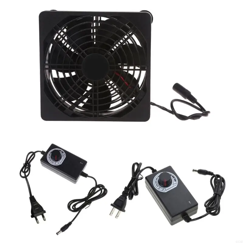 QXNE 12CM Blower Low Noise Cooling Fan 110V 220V for Modem Box Receiver DVR-