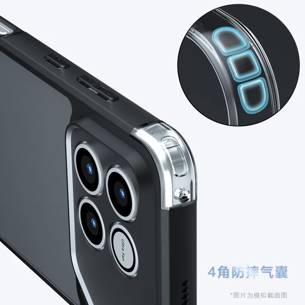 Transparent Shockproof Matte Acrylic Phone Case with Protective Bumper