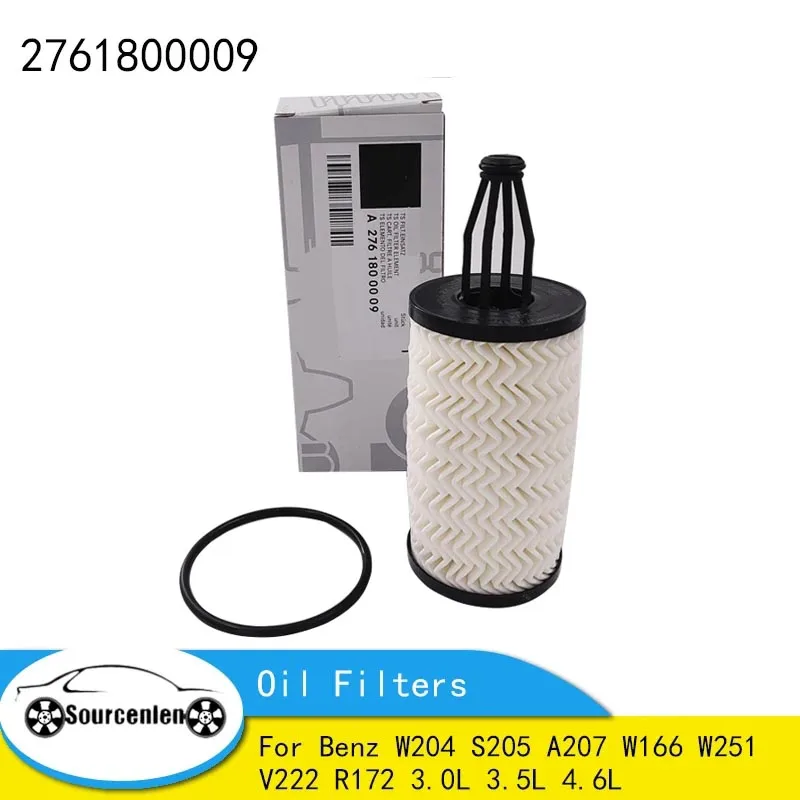 Oil Filter 2761800009 for Benz W204 S205 A207 W166 W251 V222 R172 3.0L 3.5L 4.6L Engine