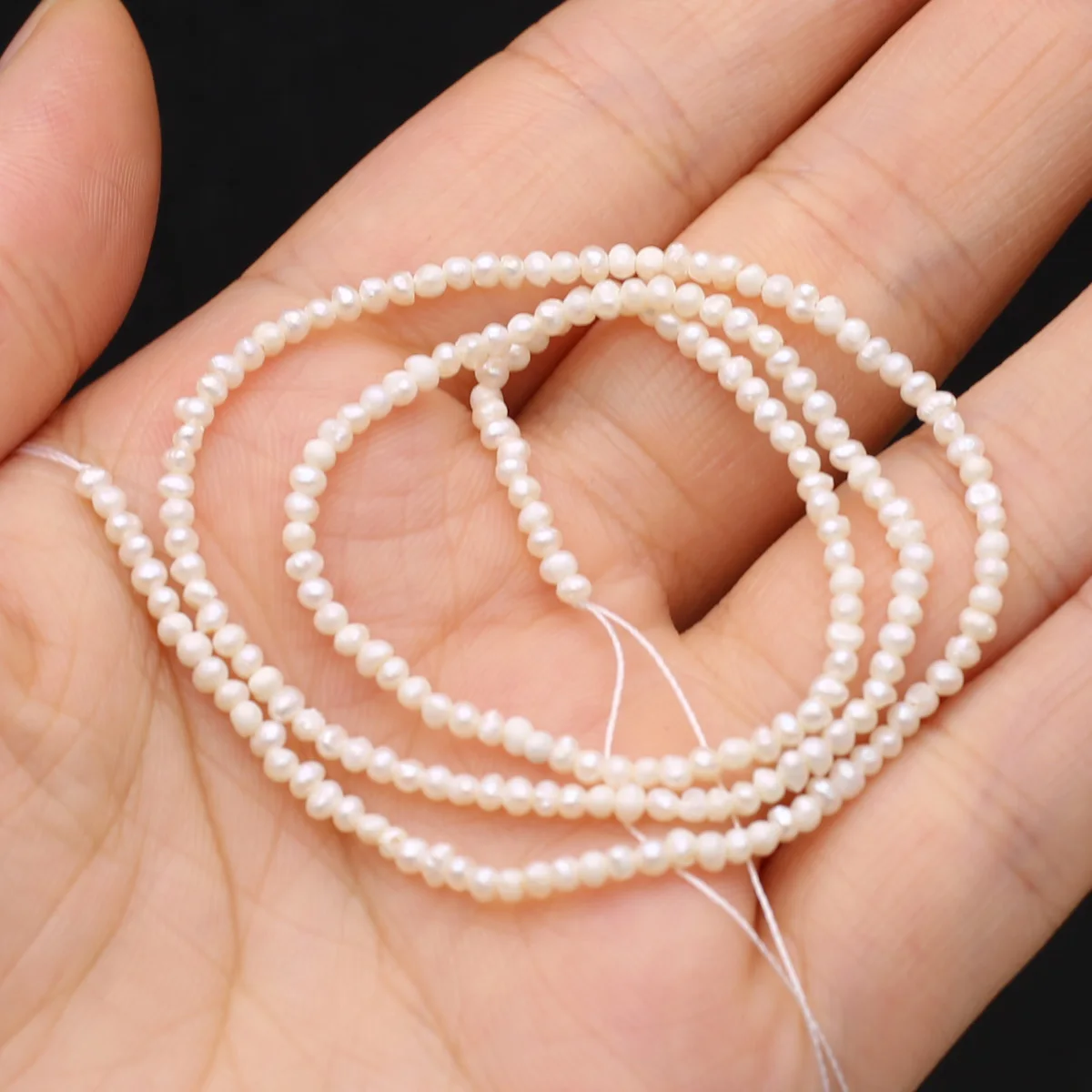 1.8-2mm Natural Freshwater Pearl Beads Irregural Natural Pearl Loose Beaded for Making DIY Jewerky Necklace Bracelet Accessories