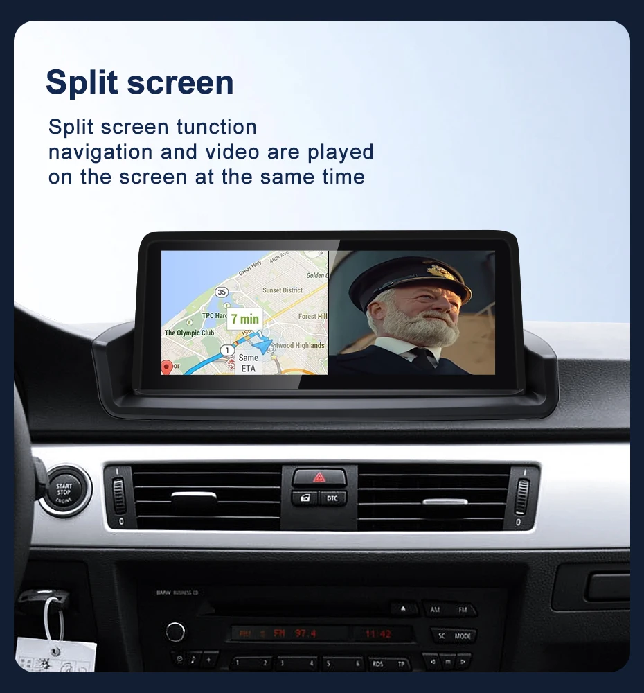 New ID6 ID7 ID8 UI Android System Wireless Carplay AUTO For BMW 3 Series E90 E91