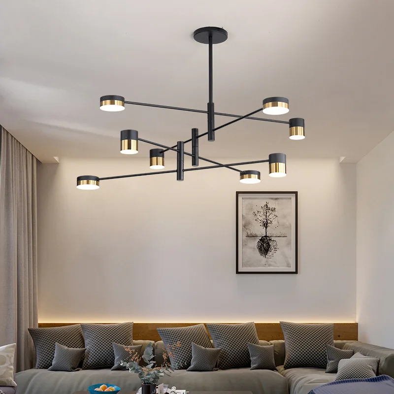 

retro pendant light led fixtures residential chandelier spider light ceiling dining table lamp iron cord holder