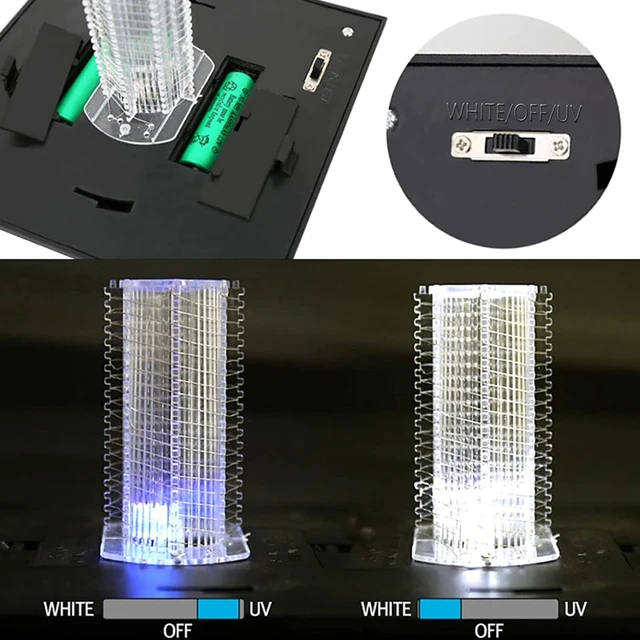 Napelemmel Működő Szúnyoggyilkos Lámpa Kültéri Halászati ​​Kempinghez Automatikus Be-/Kikapcsolás Zapper Led 2-In-1 Uv/Led-Es Fény - Image 6