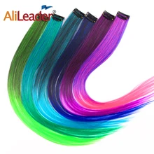 

Alileader Synthetic Clip In Silky Straight Hair Extensions Ombre Extensions Clip 20 Colors Two Tone Burgundy Green Fake Hair