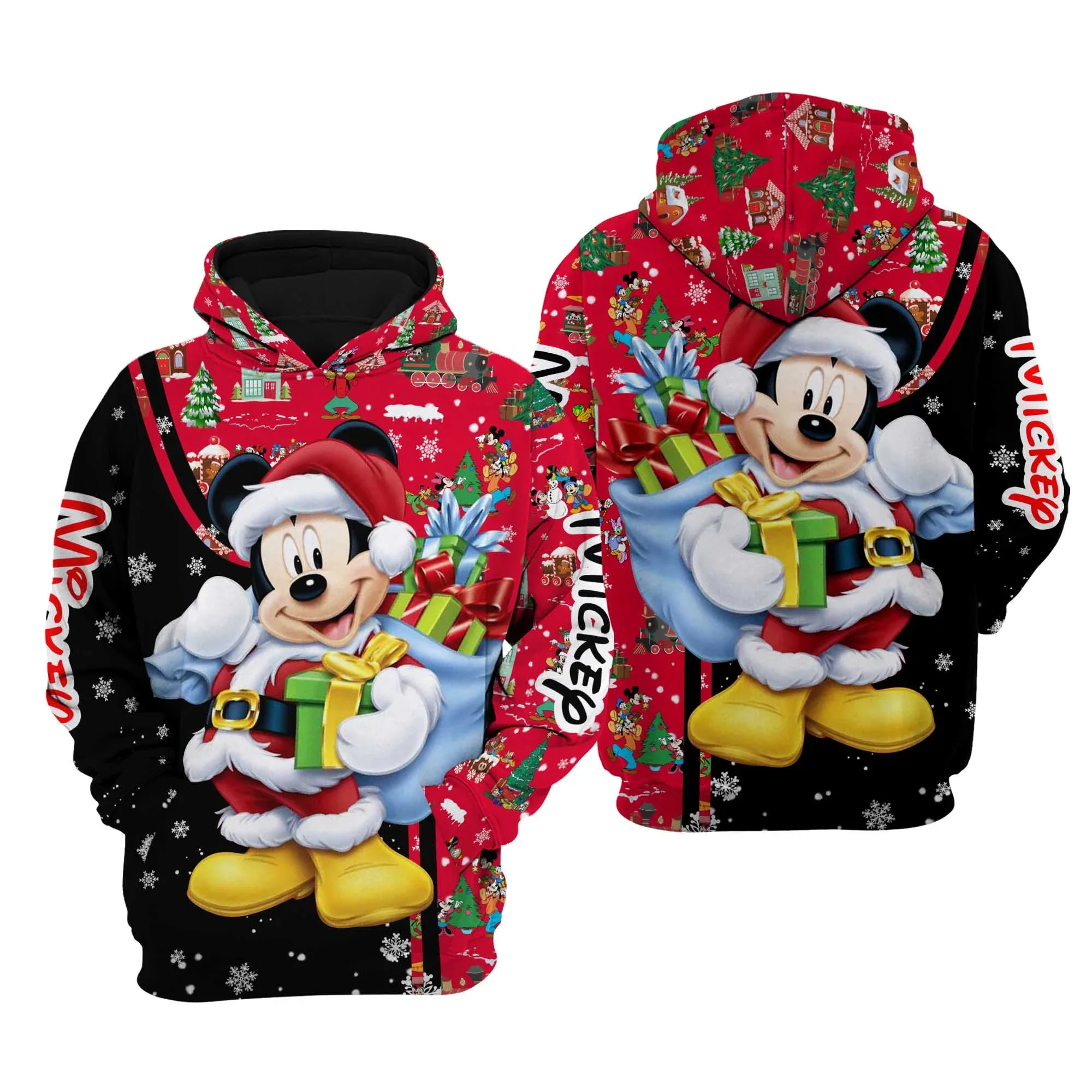 

Mickey & Minnie Christmas Disney Cartoon 3D Hoodie Zip Hoodie