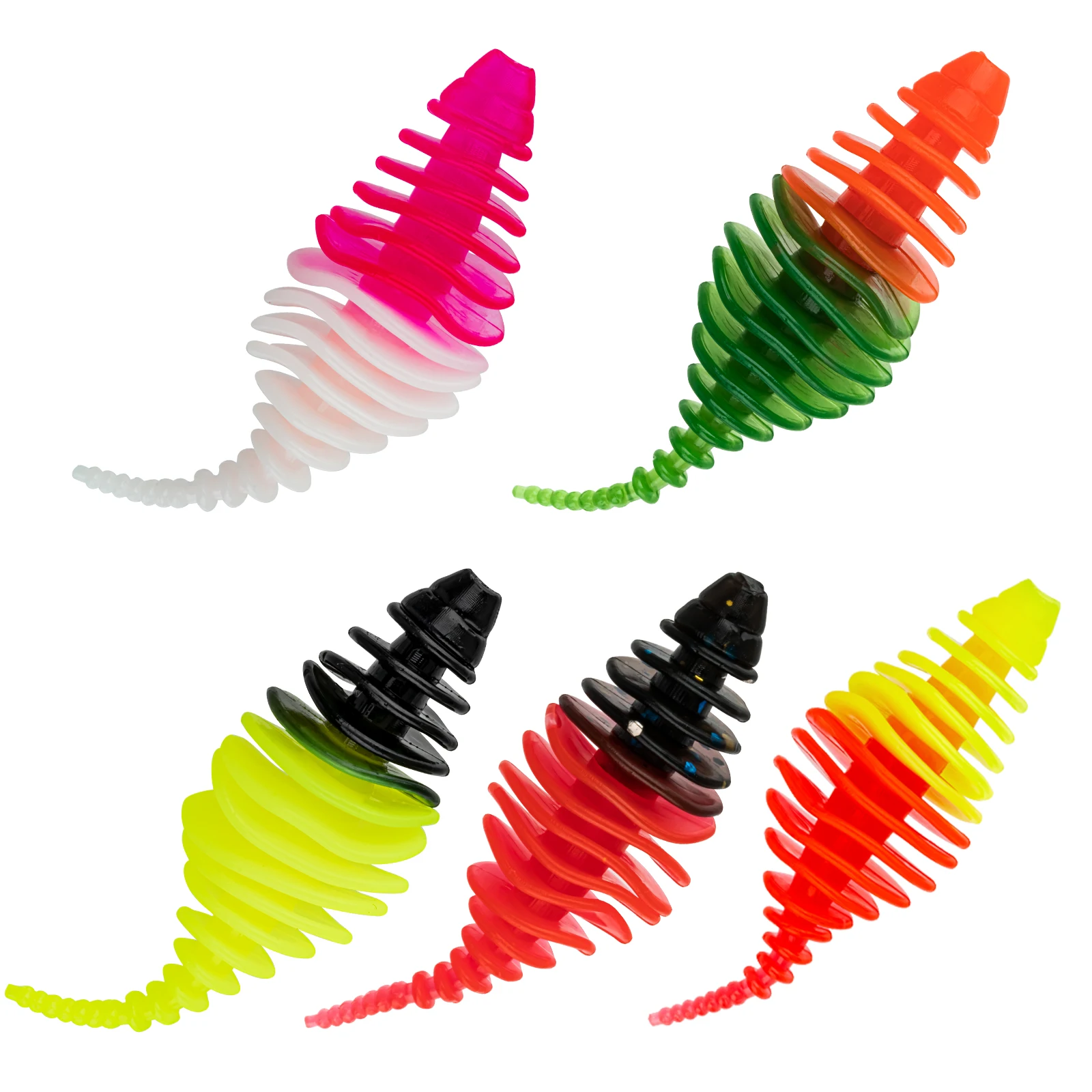 Esche Da Pesca In Silicone Lankater - 50 Pezzi Per Trota E Bass, Morbide E Colorate, Adatte Per Diverse Acque - Foto 9