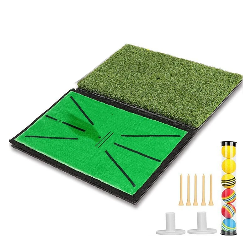 

Golf Hitting Swing Mat 2 In 1 Ultra Light Practice Training Mat For Backyard Driving Detachable Swing Detection Turf