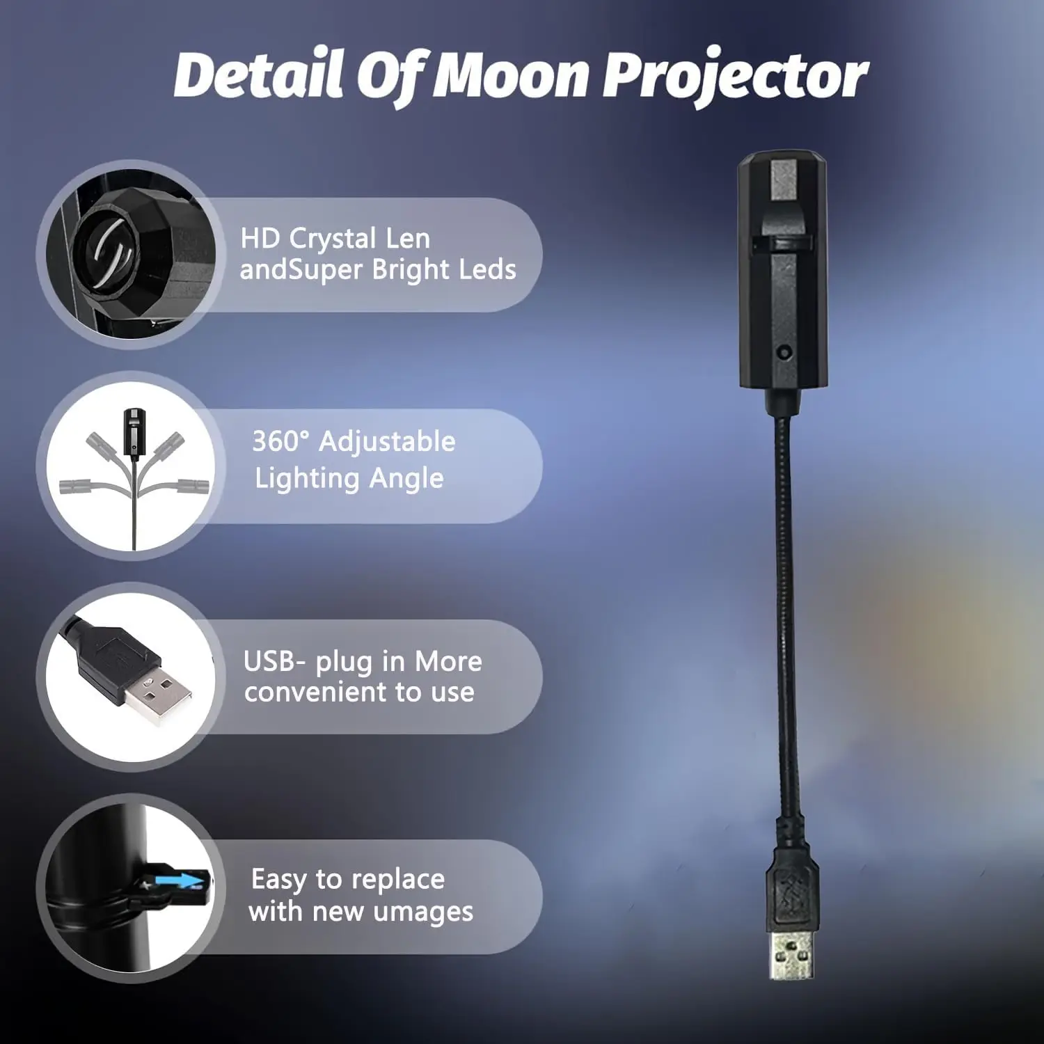 USB Projector Light Whale Jellyfish Butterfly Night Light LED Projector Lamp for Room Window Wall Ceiling Decor Festival Gifts