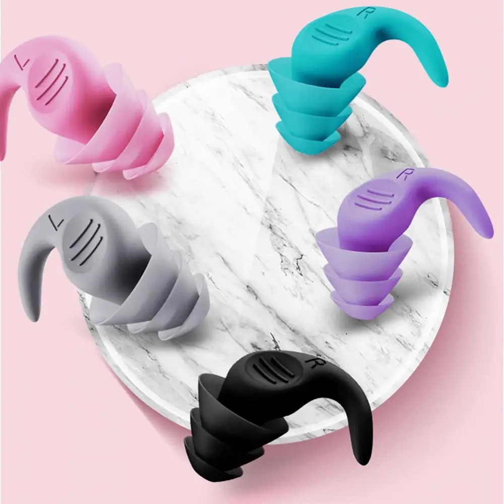 

Swimming Ear Plugs Ergonomics Silicone Earplugs Noise Reduction Reusable Water Sports Seaside Pool Accessories