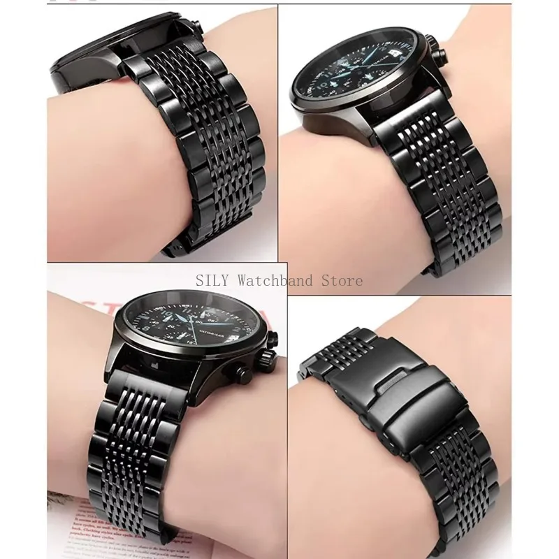 Elegant Stainless Steel Mesh Watch Band - Brushed & Polished Finish Bracelet