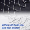 Fishing Replacement Net Small/Large Hole Fishing Landing Net Mesh Dia 35/40/45/50/60/70cm Collapsible Hole Folding Dip Fish Net 6