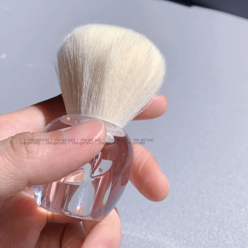 Houbový křišťálový štětec na nehty, transparentní gel na lak, štětec na čištění prachu, štětec na make-up, nástroje pro zdobení nehtů, manikúra_voghion.com