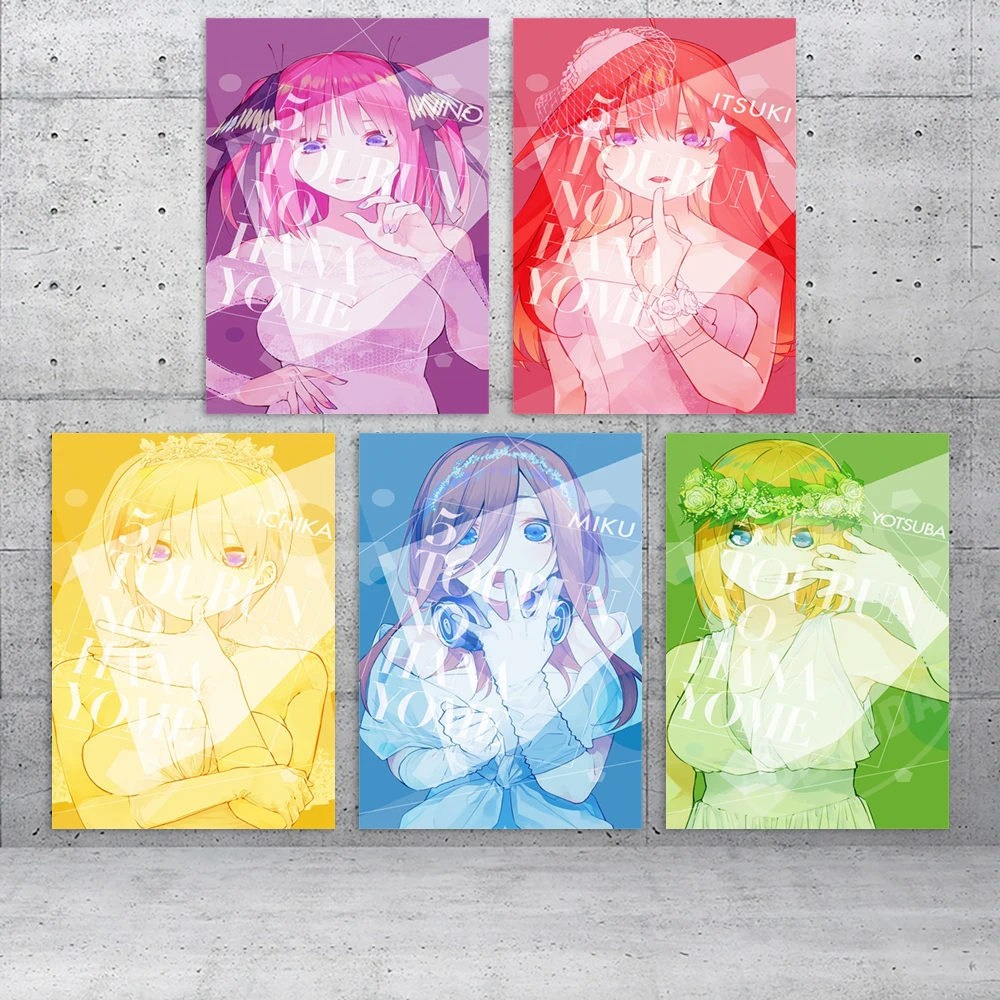 

Wall Art Home Decor The Quintessential Quintuplets Canvas Print Painting Nakano Yotsuba Poster Living Room Pictures No Framework