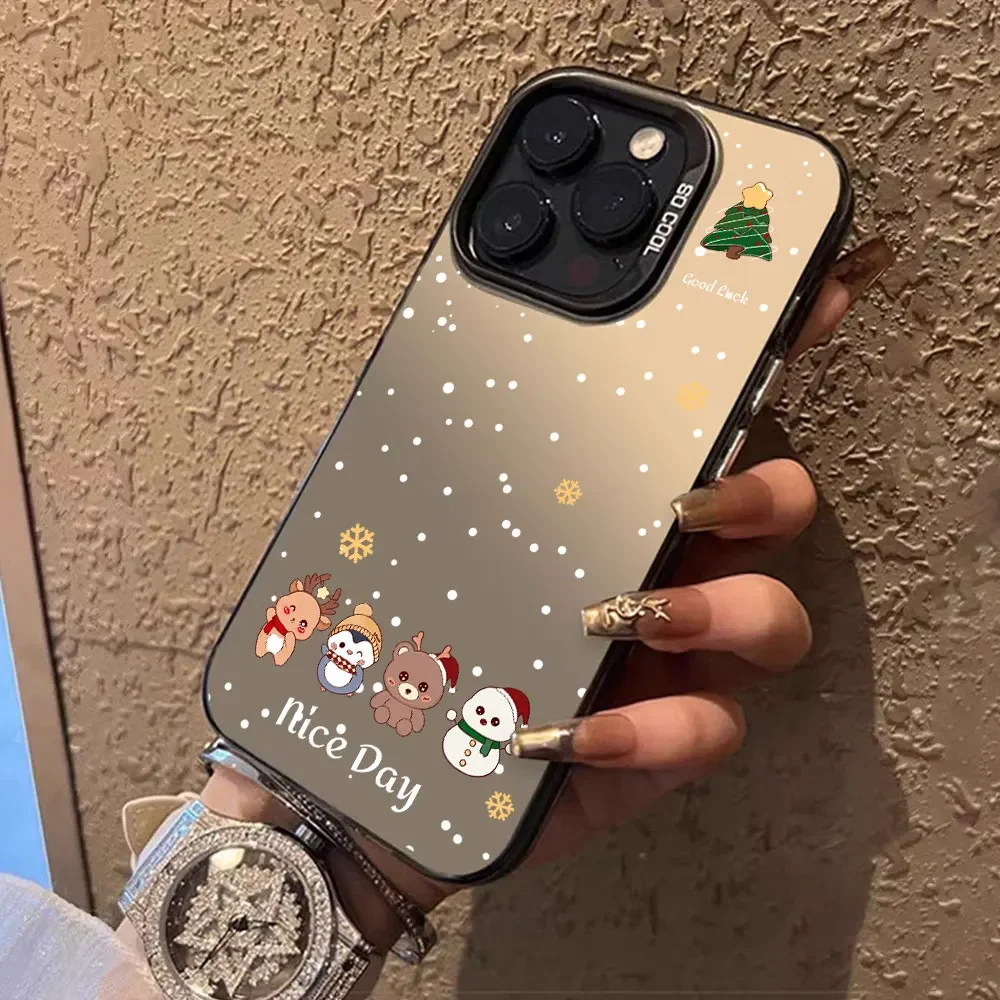 Luxury Silver IMD Fashion Christmas Pattern Phone Case Cover