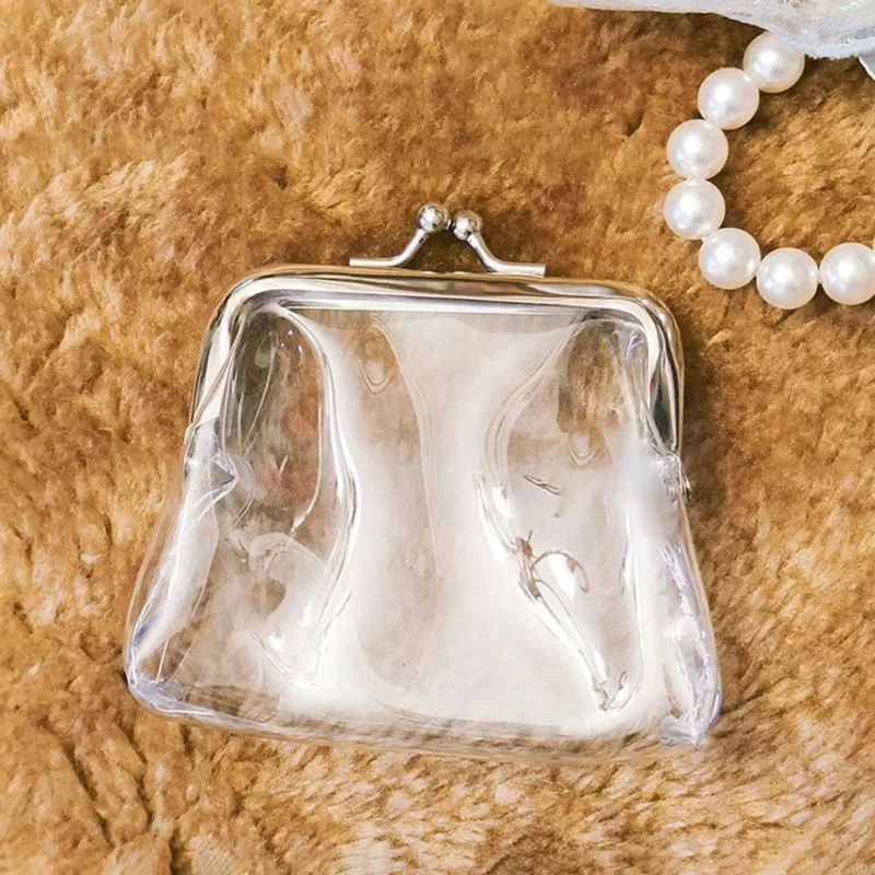1PC Transparent Storage Bag, Mini Wallet, Portable Makeup Bag, Travel Storage Bag, Handbag, Suitable for Daily and Travel Use