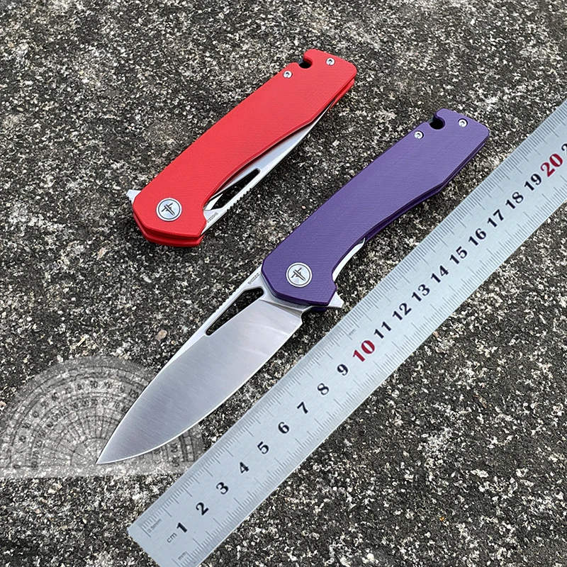 Складной нож SHOOZIZ XUN120, тактический карманный клинок из стали D2, G10 метров, с ручкой Kata, для повседневного использования, походов