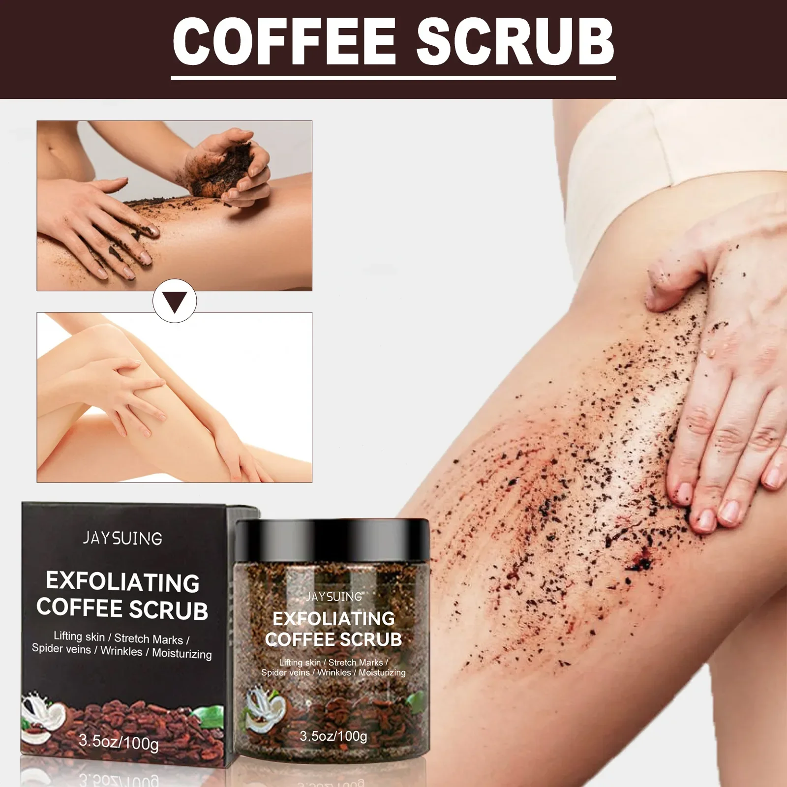 Organic Coffee Scrub for Exfoliating and Brightening