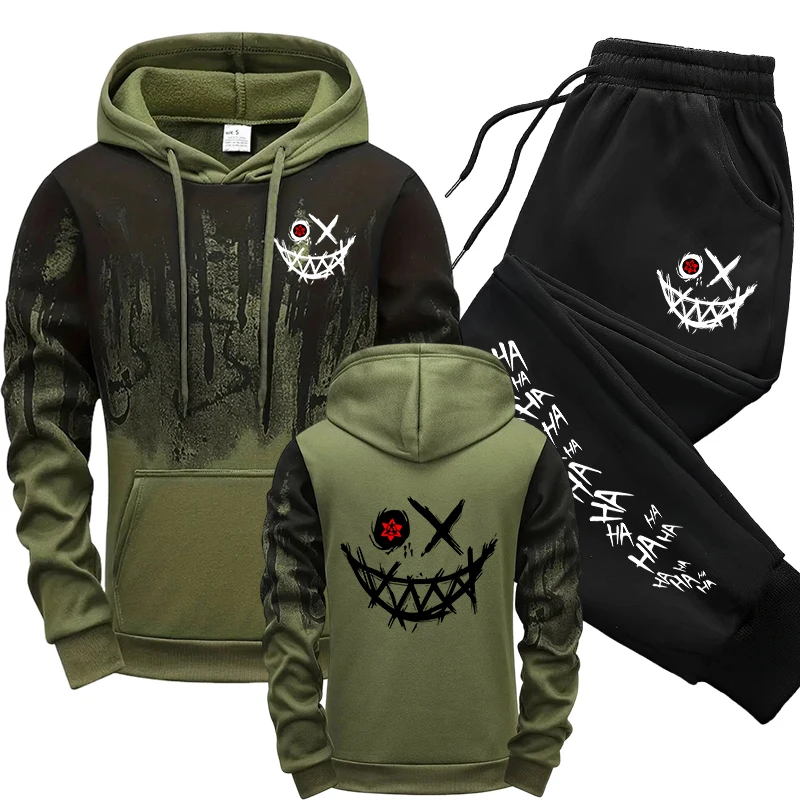 الخريف الشتاء الذكور اليومية بدلة رياضية غير رسمية 2025 الموضة الحضرية هوديس ملابس رياضية الرجال مجموعة قمصان سويت شيرت بقلنسوة Sweatpants