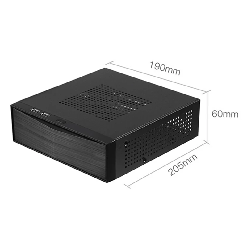 M05 미니 ITX 섀시, 후면 마운트 브래킷 포함, HTPC 케이스, USB2.0 ITX 인클로저, 사무실용 산업 제어 섀시