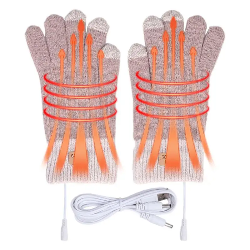 

Waterproof Heated Gloves Cycling Gloves Winter Touch Screen Gloves Outdoor Scooter Windproof Riding Motorcycle Warm Bike Gloves