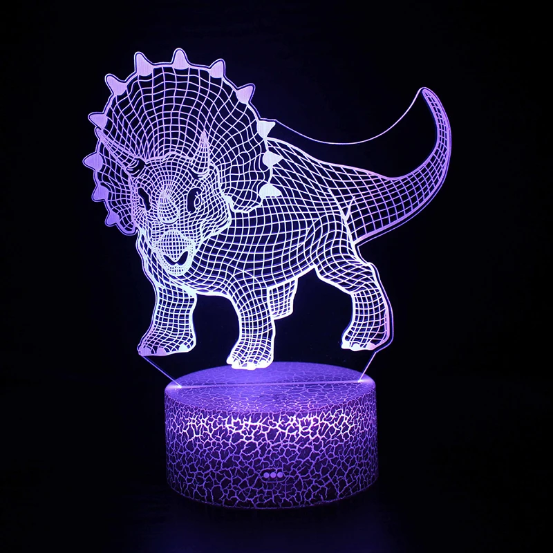 

Dinosaur Series Colorful 3D Night Light LED Remote Control Touch Creative Gift Lamp Table Lamp Battery USB Dual-Use Models