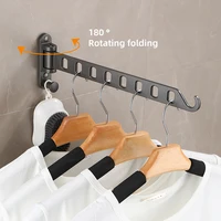 Foldable Clothes Rack Drying Clothes Hanger Wall Mounted Drying Rack Aluminum Clothes Organization WB3028 1