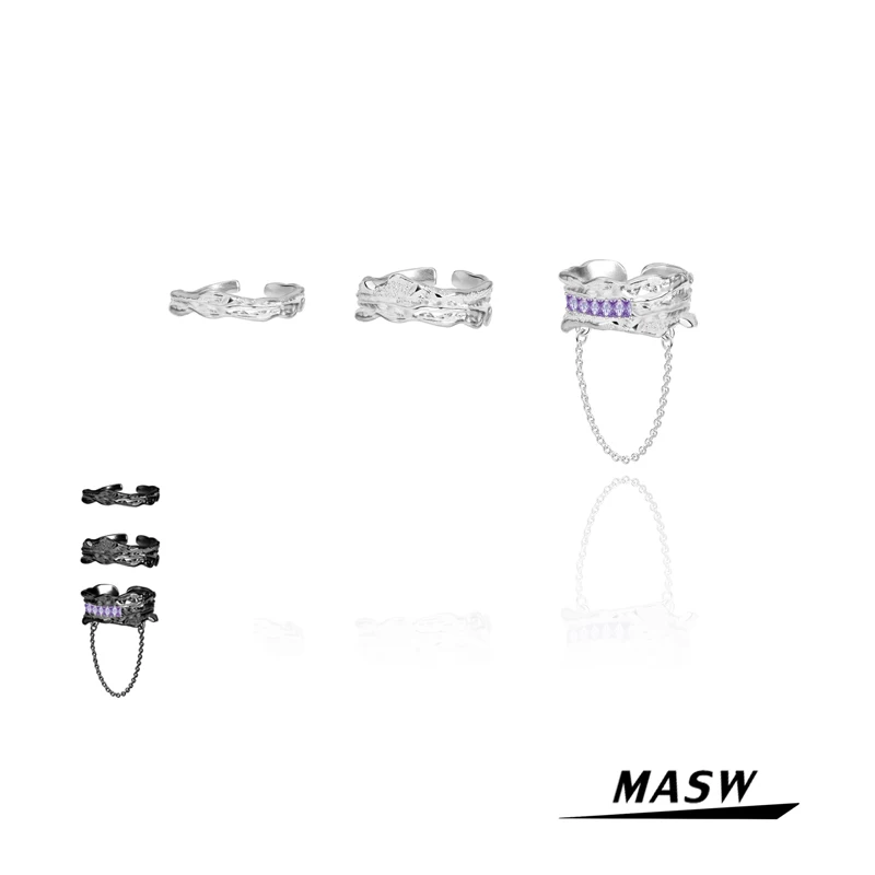 Современные ювелирные изделия MASW 3 шт. в комплекте кольца оригинальный дизайн