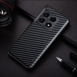 Sleek Carbon Fibre Texture Phone Case - Fashion Design Soft Back Cover - OnePlus 10T (Black)