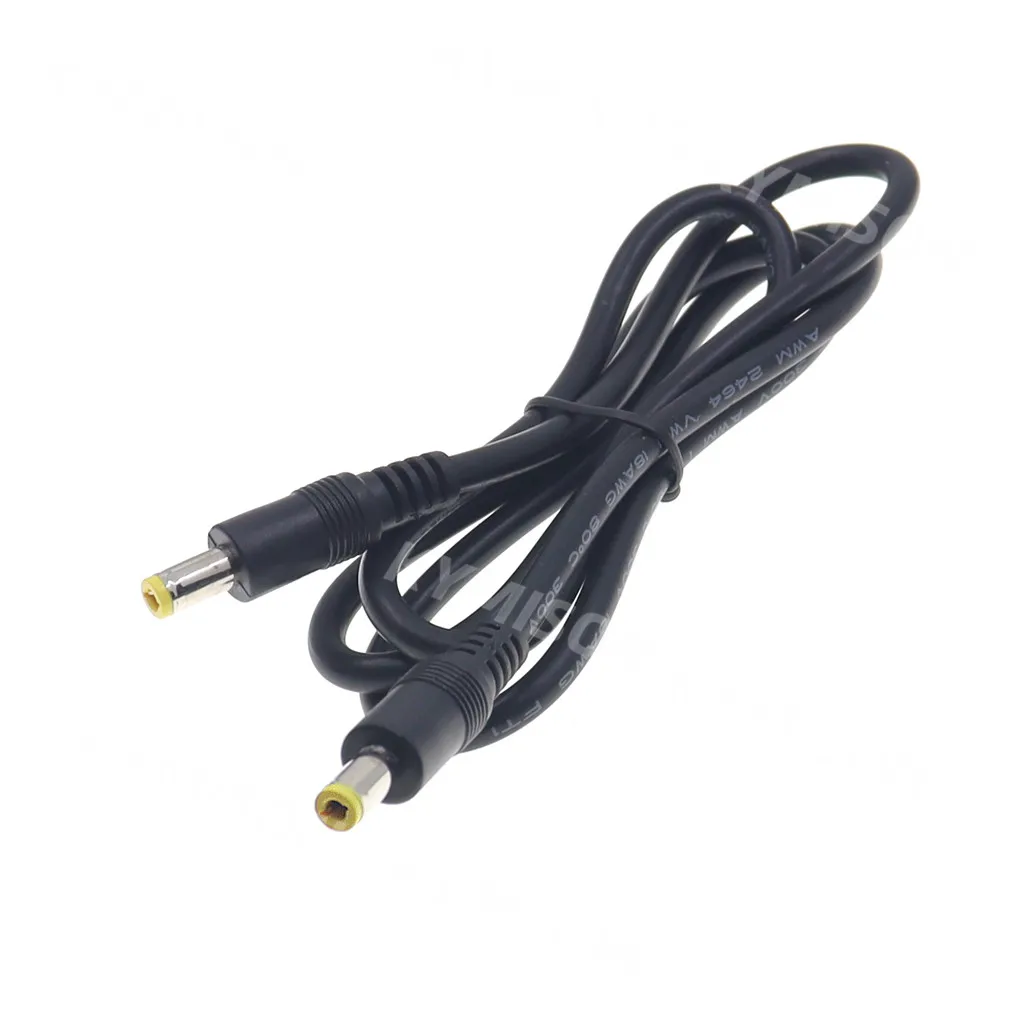 High-Quality Male-to-Male CCTV Power Extension Cable, 18AWG, 12V, Various Lengths