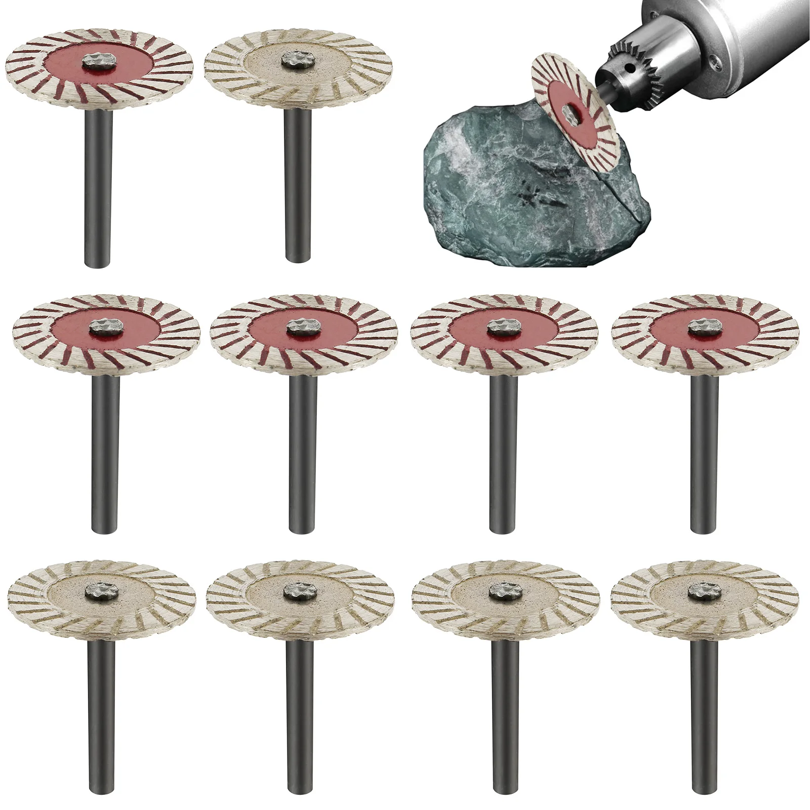 

10Pcs Diamond Saw Blade 40mm/1.6 Inch Sharp Diamond Cutting Wheel Wet and Dry Wear Resistant Cutting Disc Wheel Marble Granite