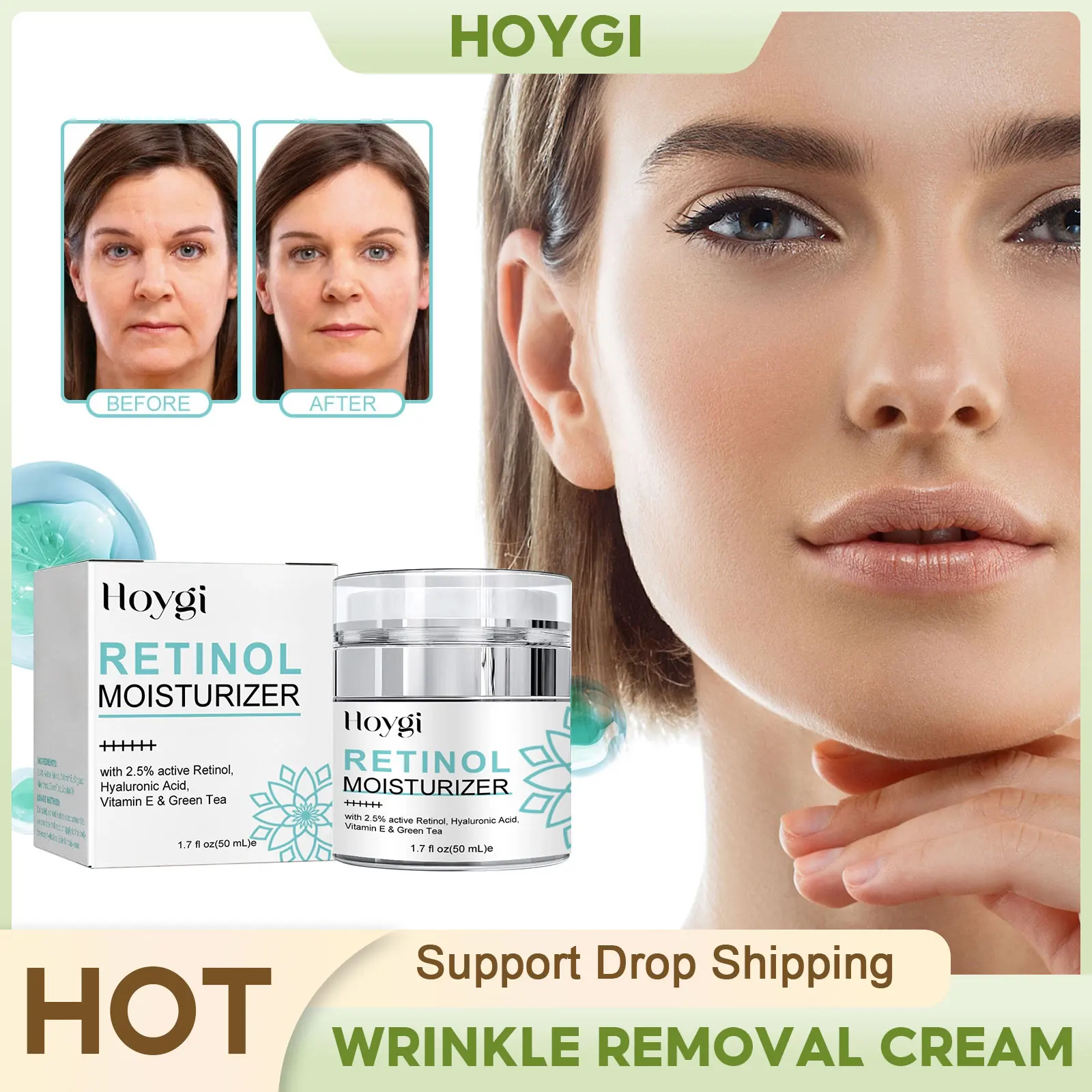 

Retinol Wrinkle Removing Cream Reduce Fine Lines Smooth Lifting Firming Anti Aging Nourishing Brighten Repair Moisturizer Cream