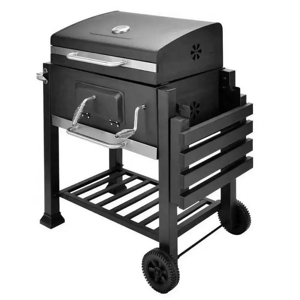 Trolley Commercial Turkey Brazilian Cyprus bbq Barbecue Charcoal Grill Smoker With Side Table