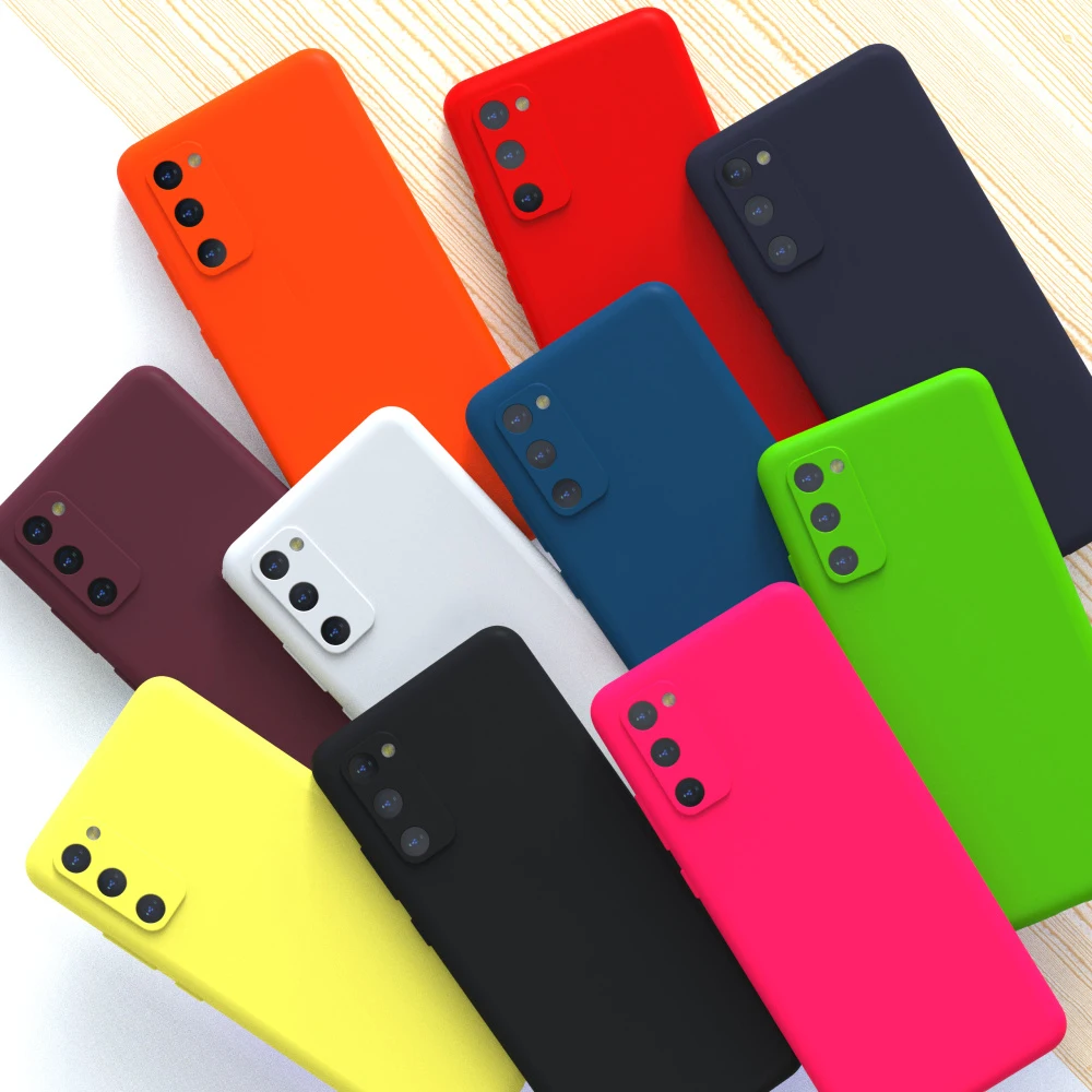 Жидкий силиконовый чехол для Samsung Galaxy S20FE, чехол для S 20 23 21 FE, мягкий бампер из ТПУ для телефона 55 35 15 54 53 52