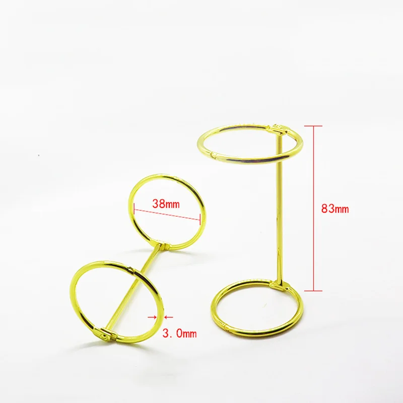 27-83mm length Metal 2 Rings Book Binder 20mm Circle Ring Calendar Binding Clips Loose Leaf Book Binder Paper Clip Stationery