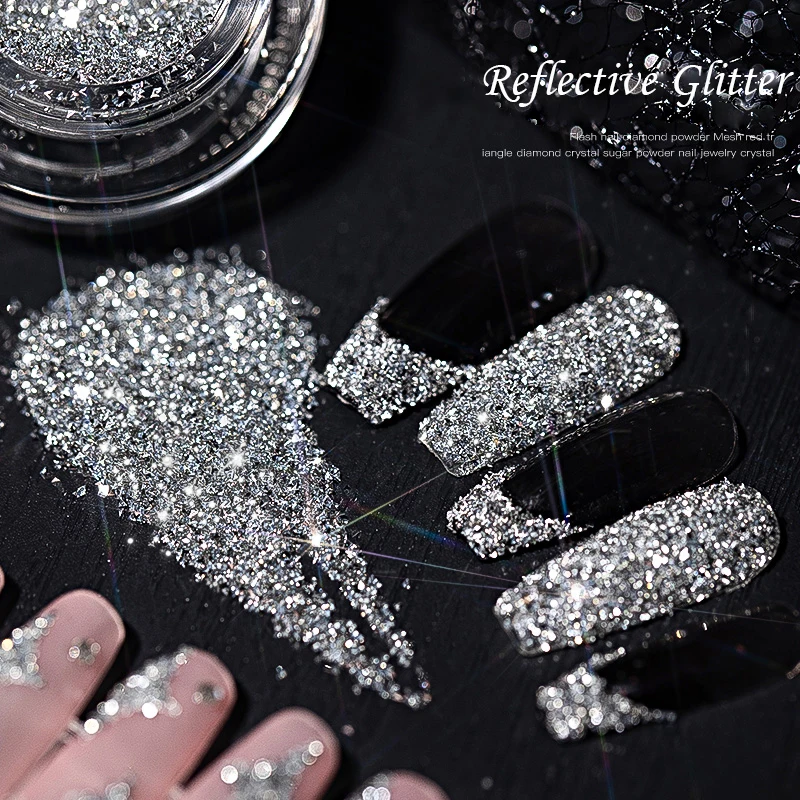Nail Decoration Reflective Glitter Powder for Nail Art