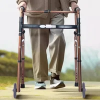 Compact Elderly Walker - Foldable Four-Legged Cane, Portable Rehabilitation Aid, Easy-to-Use Mobility Support for Seniors 1