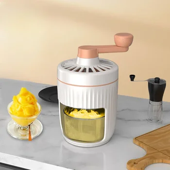 Ice Machine Household Small Continuous Ice Machine Manual Shaved Ice Machine Ice Maker Smoothie Hand-cranked Ice Crusher 1