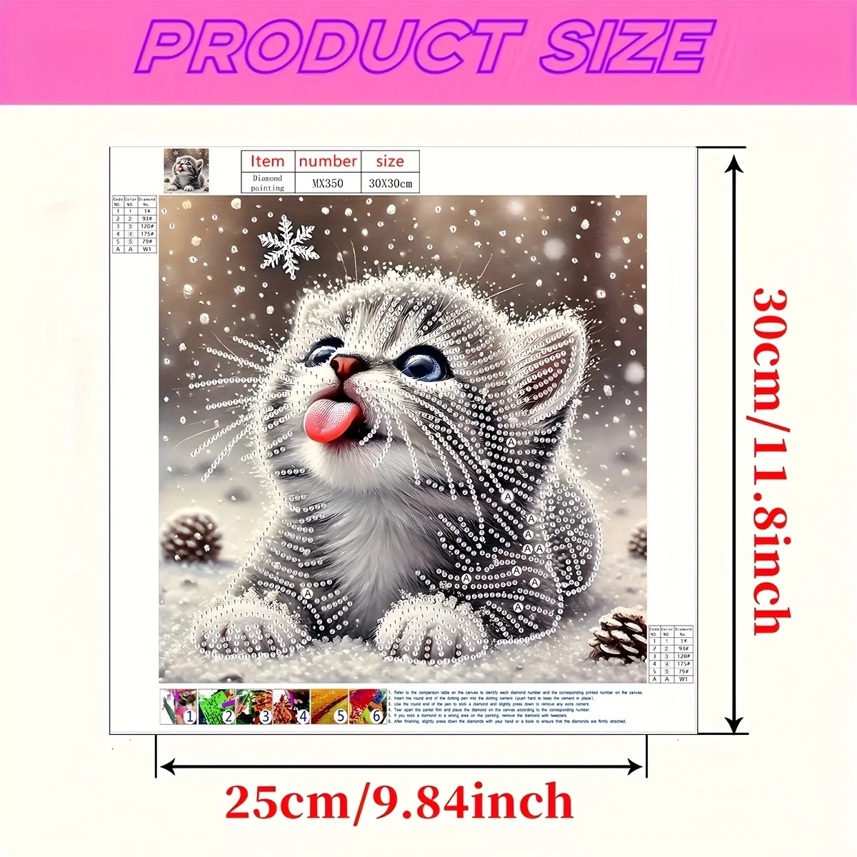 DIY 5D Diamond Painting Kit - Unique shaped crystal and acrylic diamonds, frameless mosaic craftsmanship, bright colors, ideal g - 3