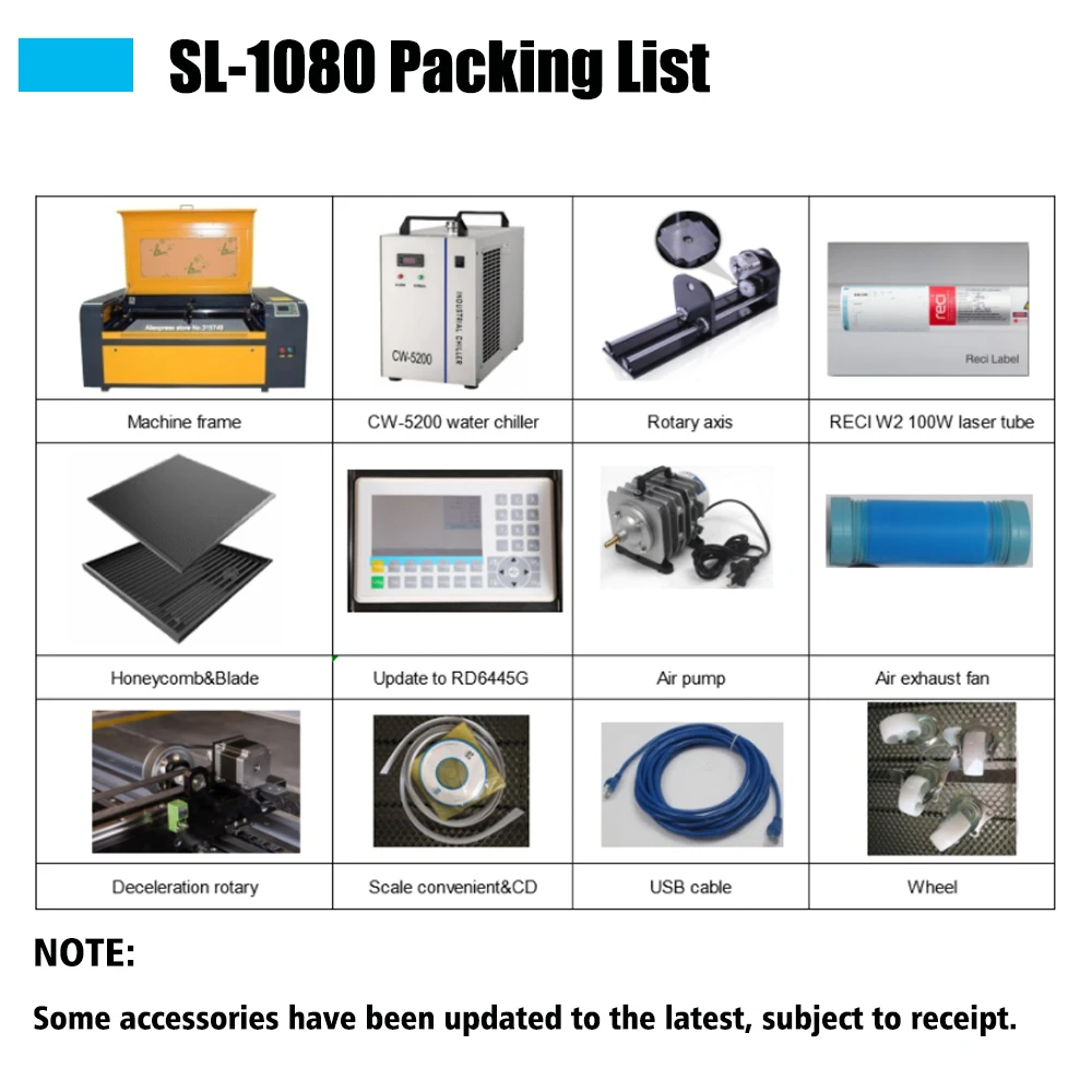 EU lager RECI W2 100W DPS SL-1080 CO2 laser gravur maschine USB auto fokus laser schneiden maschine DSP system 1000*800mm – Detail 7