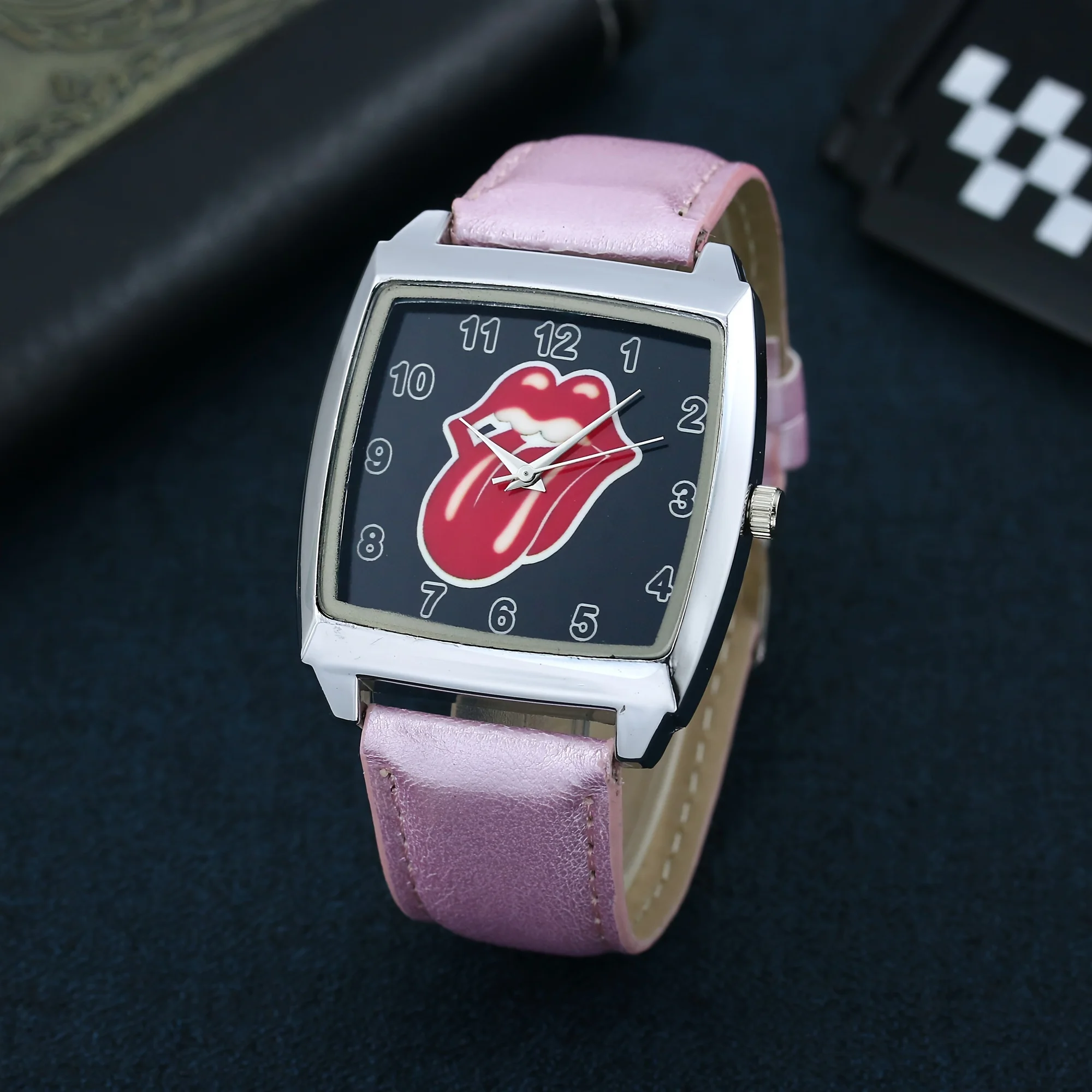 Sexy Lips Fashion Trendy Watch Men's and Women's Wine Bucket shaped Watch Belt Personalized Sports Style Quartz for quartz watch
