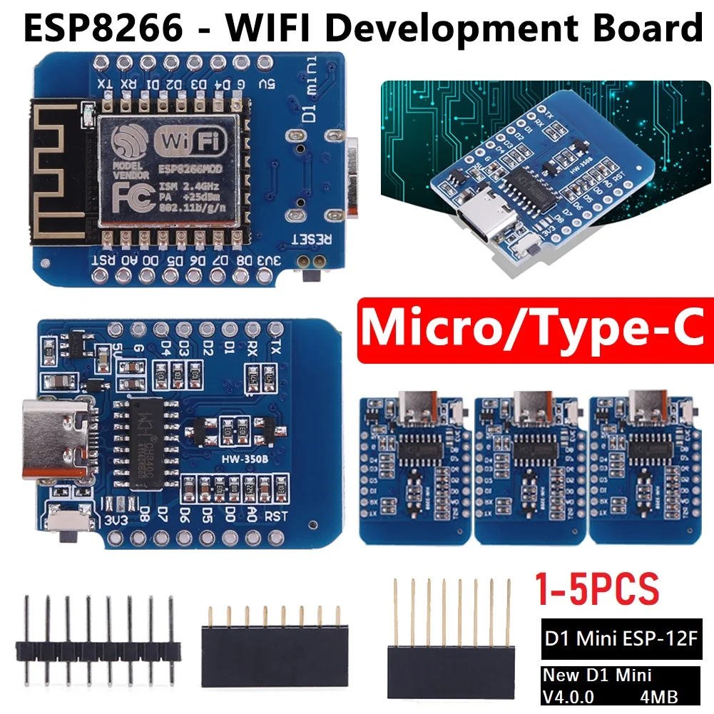 D1-Mini-ESP8266-WIFI-Internet-of-Things-Development-Board-Based-ESP ...