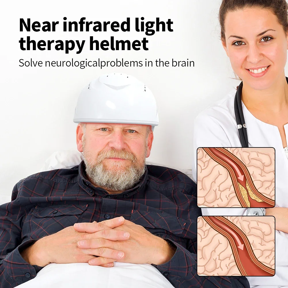 Suyzeko 810nm Infrared Helmet Photobiomodulation Therapy PBM Helmet for Brain Function Improvement, and Neurofeedback