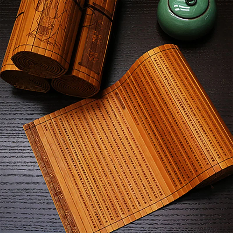 Traditional Bamboo Book for Decoration, Full Text, Carving, Lettering, Handicrafts, Cultural Gifts