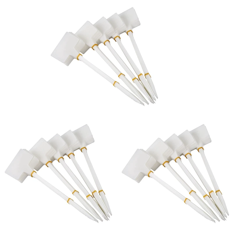 

LUDA Gardens Planting Tools 150 Pcs Bonsai Plastic Plant Labels Garden Labels T-Type Upturned Garden Tags Upturned White
