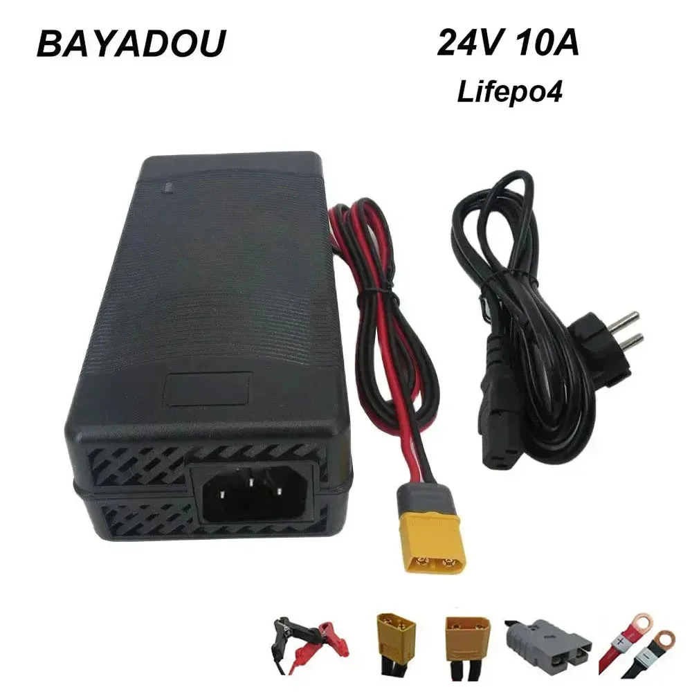 24V 10A LiFePO4 Battery Charger - Smart Charger For Lithium Iron Phosphate Batteries