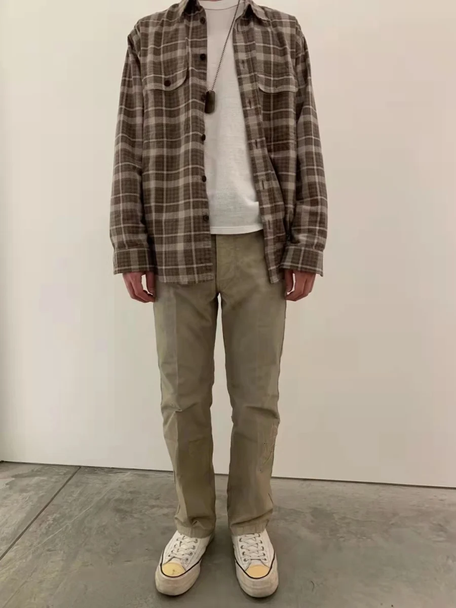 VISVIM FIL 21AW GIFFORD PANTS Nakamura washed damaged distressed patch casual trousers